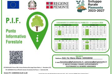  Calendario orari PIF UNIONE MONTANA ALTA LANGA - II° Semestre 2026